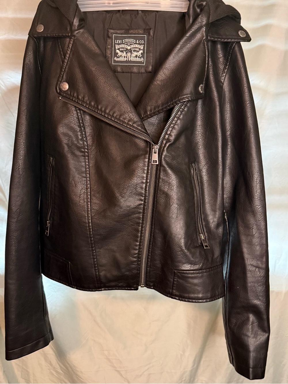 Levi's Women's Black Leather Jacket - Classic Moto Style